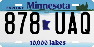 MN license plate 878UAQ