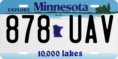 MN license plate 878UAV