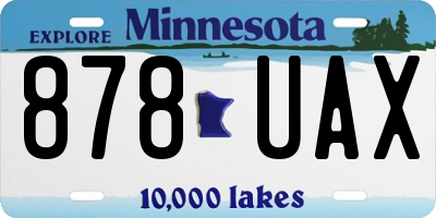 MN license plate 878UAX