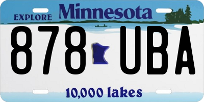 MN license plate 878UBA