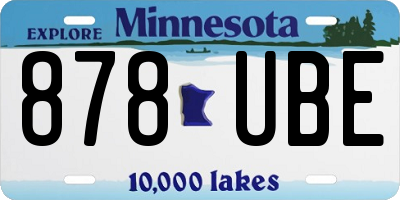 MN license plate 878UBE