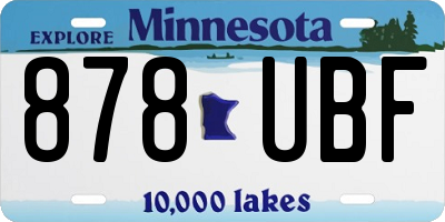 MN license plate 878UBF