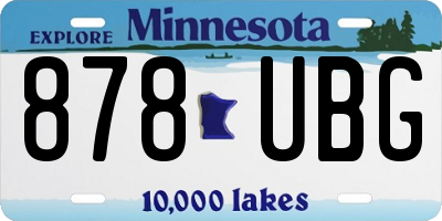 MN license plate 878UBG