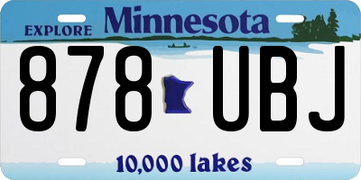 MN license plate 878UBJ