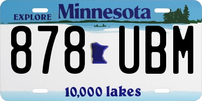 MN license plate 878UBM