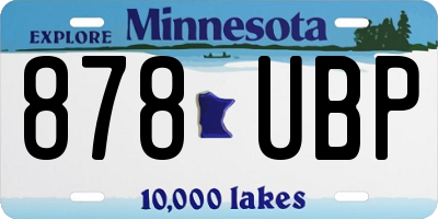 MN license plate 878UBP