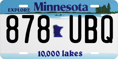 MN license plate 878UBQ
