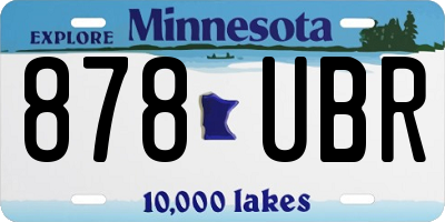 MN license plate 878UBR