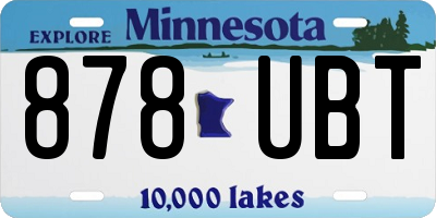 MN license plate 878UBT