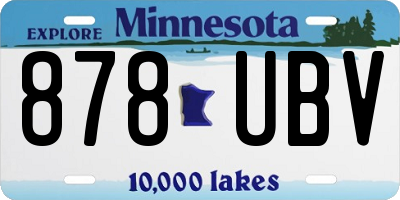 MN license plate 878UBV