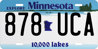 MN license plate 878UCA