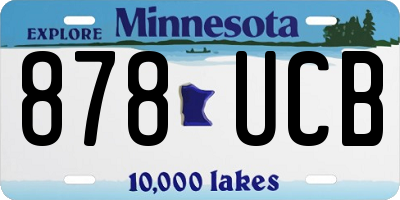 MN license plate 878UCB