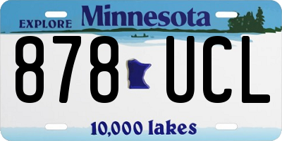 MN license plate 878UCL