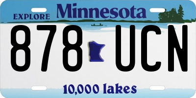 MN license plate 878UCN