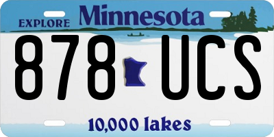 MN license plate 878UCS