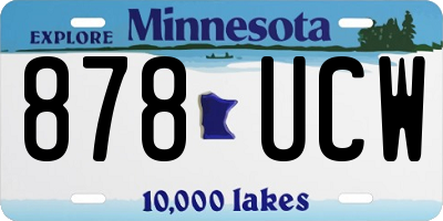 MN license plate 878UCW