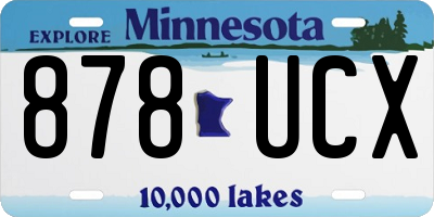 MN license plate 878UCX
