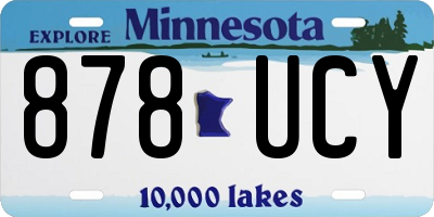 MN license plate 878UCY