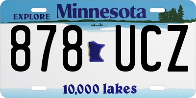 MN license plate 878UCZ