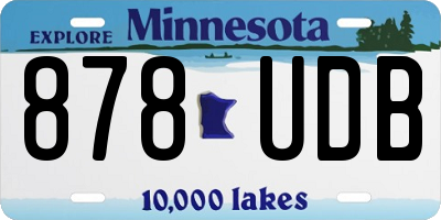 MN license plate 878UDB