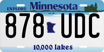 MN license plate 878UDC