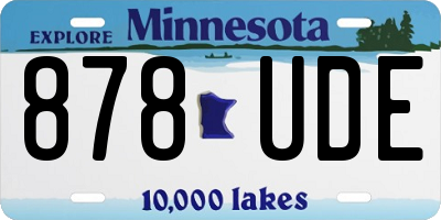 MN license plate 878UDE