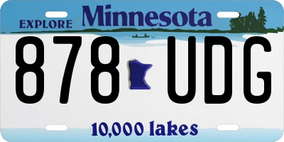 MN license plate 878UDG