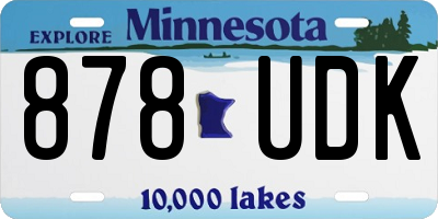 MN license plate 878UDK