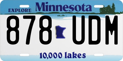 MN license plate 878UDM