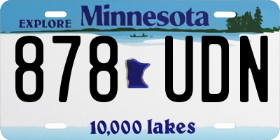 MN license plate 878UDN