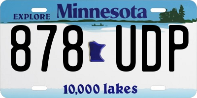 MN license plate 878UDP