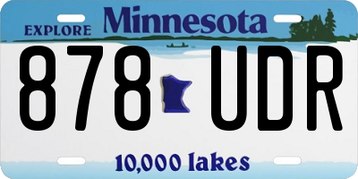 MN license plate 878UDR