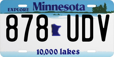 MN license plate 878UDV