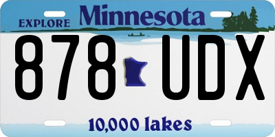 MN license plate 878UDX