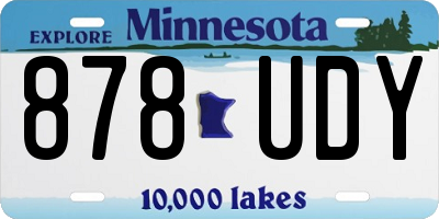 MN license plate 878UDY