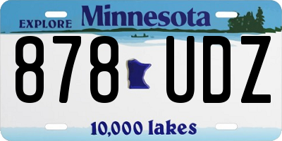 MN license plate 878UDZ