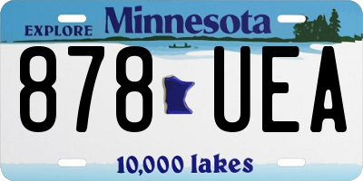 MN license plate 878UEA