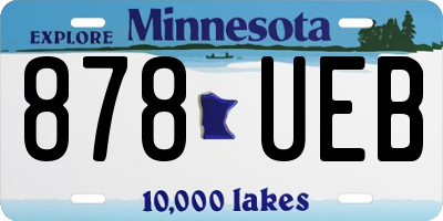 MN license plate 878UEB