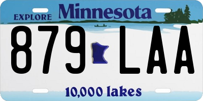 MN license plate 879LAA