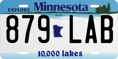 MN license plate 879LAB