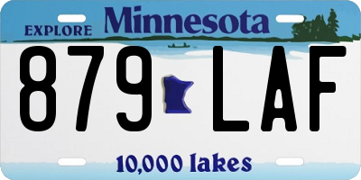 MN license plate 879LAF