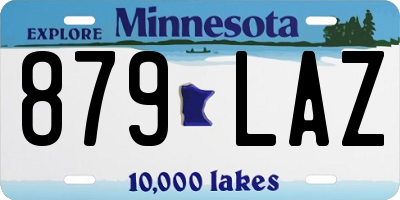 MN license plate 879LAZ