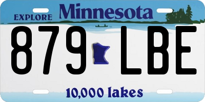 MN license plate 879LBE