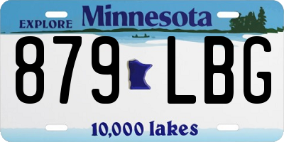 MN license plate 879LBG