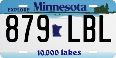 MN license plate 879LBL