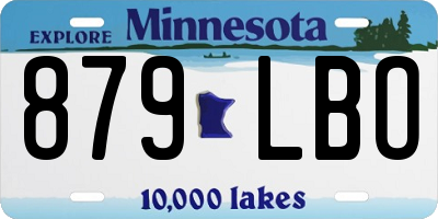MN license plate 879LBO