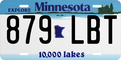MN license plate 879LBT