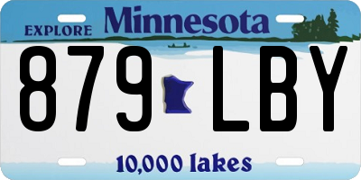 MN license plate 879LBY
