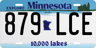 MN license plate 879LCE