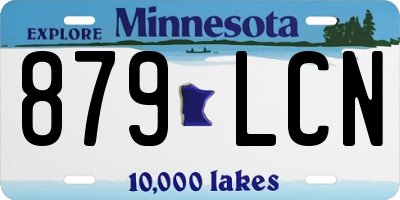 MN license plate 879LCN